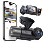 VANTRUE N2X 2.7K+1080P Dashcam Voiture Avant Intérieur, STARVIS 2 Double HDR Camera Embarquée Infrarouge, Support LTE, 5GHz WiFi