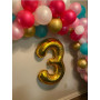 Ballon Anniversaire - 101 CM Ballon Chiffre Numéro - Décoration Anniversaire de Qualité - Décoration Fête - Vole Grâce à l'Hèliu