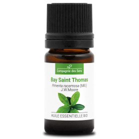 BAY SAINT THOMAS BIO - 5mL - Huile Essentielle de Qualité Premium - 100% Pure, Naturelle, garantie ChromaCert® - Chémotypée & In