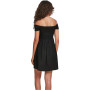 Urban Classics Damen Ladies Smoked Off Shoulder Dress