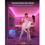Ruban Led 15m, Led Chambre, RGB Bande Led Lumineuse Contrôlé par APP Bluetooth ou Télécommande, Synchroniser avec Rythme de Musi