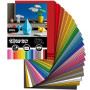 Lot de 100 feuilles de papier cartonné coloré A4, 20 couleurs feuille papier couleur 120 g/m² pour origami, le scrapbooking, l'i