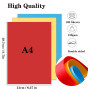 Lot de 100 feuilles de papier cartonné coloré A4, 20 couleurs feuille papier couleur 120 g/m² pour origami, le scrapbooking, l'i