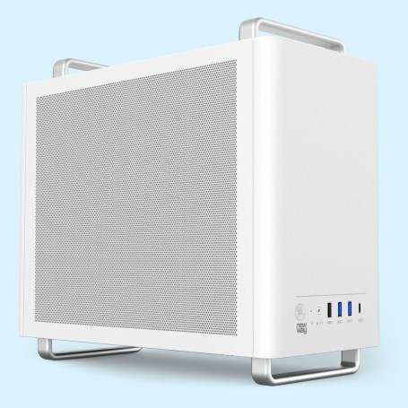 NEWWAY - 2025 Nouveau - NC1 Boitier PC Mini Tour Portable - Compatible Mini-ITX,ITX,Micro-ATX - Type C USB – 1 x Ventilateur Inc
