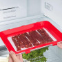 DIYCUT 3 Pièces Boite a Jambon, Boite Rangement Frigo, Plateau de Conservation des Aliments, avec Film élastique, Idéal pour Jam