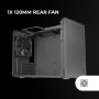 Mars Gaming MC-XPRO, Boîtier MicroATX Ultrapcompact, Design Panneaux Mesh, Ventilateur Arrière 120mm, Technologie Refroidissemen