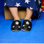 Mejale Chaussons Enfant Bébé en Cuir Doux-Chaussons Cuir Souple-Chaussures Premiers Pas-Dessin animé Étoiles
