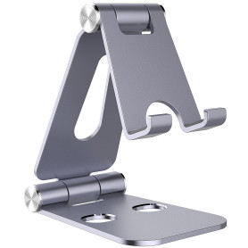 Simpeak Support Téléphone, Support Tablette, Support Dock pour Téléphone Portable Tablette et eBook, Support de Bureau en Alliag