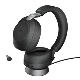 Jabra Evolve2 85, MS Stereo Casque Avec fil &sans fil Arceau Bureau/Centre d'appels USB Type-C Bluetooth Noir