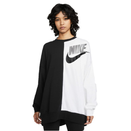 Sweat sans capuche femme Nike Sportswear Blanc Noir