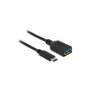 DeLOCK 0.15m USB 3.1 câble USB 0,15 m USB 3.2 Gen 2 (3.1 Gen 2) USB C USB A Noir