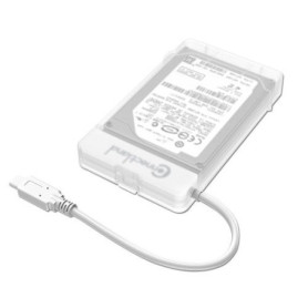 Connectland BE-USB3.1-G2-28-WH Boîtier de disques de stockage Boîtier disque dur/SSD Transparent, Blanc 2.5"