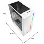 Sharkoon RGB Slider Midi Tower Blanc