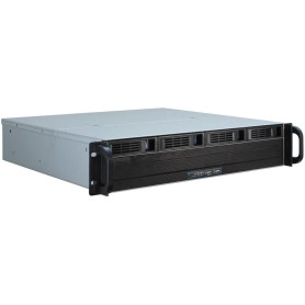 Inter-Tech IPC 2U-2404S Support Noir, Argent