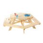 Ensemble Table et Chaises Pinolino Nicki 6 places Bois massif L 162 x P 162 x H 50