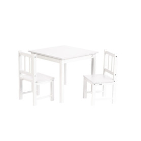 Geuther Meubles d activite en Hevea 2 chaises et une table Couleur Blanc