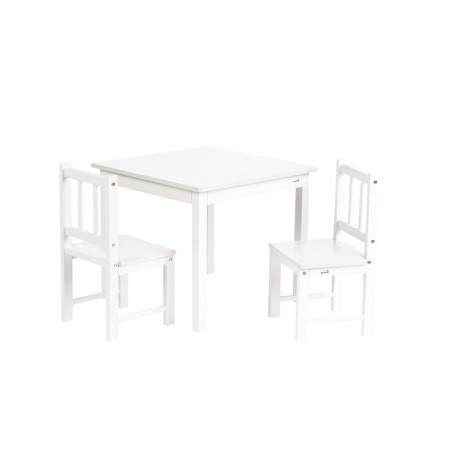 Geuther Meubles d activite en Hevea 2 chaises et une table Couleur Blanc