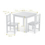 Geuther Meubles d activite en Hevea 2 chaises et une table Couleur Blanc