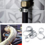 Collier de Serrage Réglables, Tuyau Clips, Colliers de Serrage en Acier Inoxydable, Pinces de Tuyau pour Tube A'automobiles, Pis