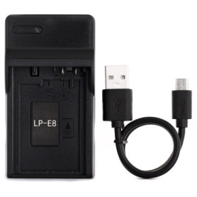 LP-E8 USB Chargeur pour Canon EOS 550D, EOS 600D, EOS 650D, EOS 700D, EOS Kiss X4, X5, X6i, EOS Rebel T2i, EOS Rebel T3i, EOS Re