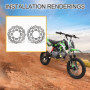 GOOFIT Disque de frein 190 mm Remplacement pour 110 cc 125 cc Apollo Dirtbike