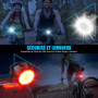 Lumiere Velo, USB Rechargeable Avant et Arrière Vélo Lumière, Eclairage Velo à LED étanche IPX5, 6 Modes D'éclairage, Adaptés po
