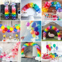 100 Ballons Latex Ballons Multicolore Ballons Ballons De Baudruche Ballon Anniversaire Ballon Helium Colorés Hélium Ballons Gonf