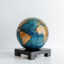 MOVA Globe Carte du Monde Bleu et Or 6" avec Base, Globe Rotatif à énergie Solaire, Cadeau Unique et Décoration de Maison ou de 