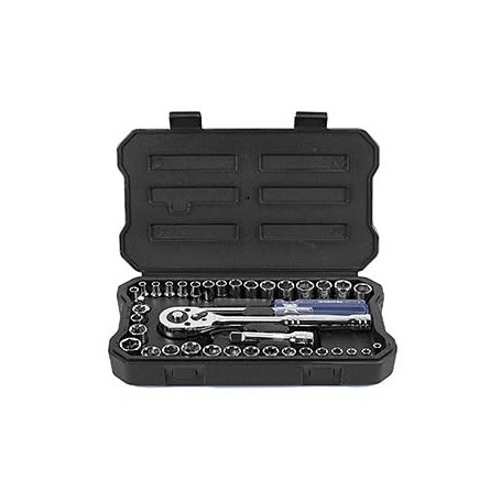 WORKPRO Coffret de Douilles en Cr-V 1/4-inch et 3/8-inch et Clé à Cliquet de Dégagement Rapide (39-Pièce)