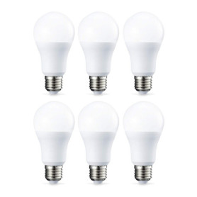 Amazon Basics Lot de 6 ampoules LED Culot Edison à vis E27 10 W (equivalent 75 W) Blanc chaud Intensité non variable