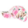 Casquette NY Blanche et Rose Fleurs Tropicale Fashion Baseball Hawai - Taille: Taille Unique - Couleur: Rose - Mixte
