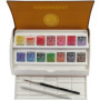 Sennelier Boîte de Peinture Aquarelle Extra-Fines,14 Demi-Godets,Made in France