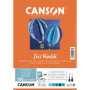 CANSON Iris Vivaldi - Paquet 25 feuilles de papier couleur A4 - 185g/m² - Assortiment de bleu