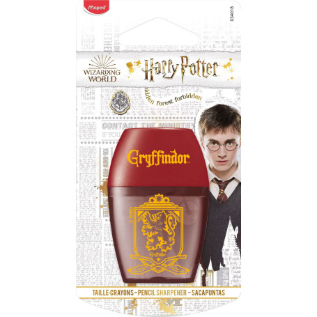 Maped - Taille-Crayon Harry Potter - Taille-Crayons avec Réservoir et 1 Trou Pour Enfants - Ergonomique et design - License Harr