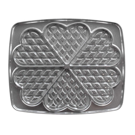 LAGRANGE Jeu de plaques Traditionnel Gaufres Coeur, compatible avec tous les gaufriers "Super2", Plaques en aluminium moulé non 