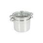Crealys 504626, Cuit-pâtes Olympe 8 litres Inox, diam. 24 cm - couvercle en verre et panier à pâtes / légumes - tous feux dont i
