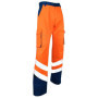 LMA 1408 BALISE Pantalon haute visibilité, Bleu/orange Fluo, Taille 42