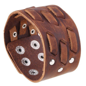 ZENSE - Bracelet de force homme en cuir véritable ZB0237