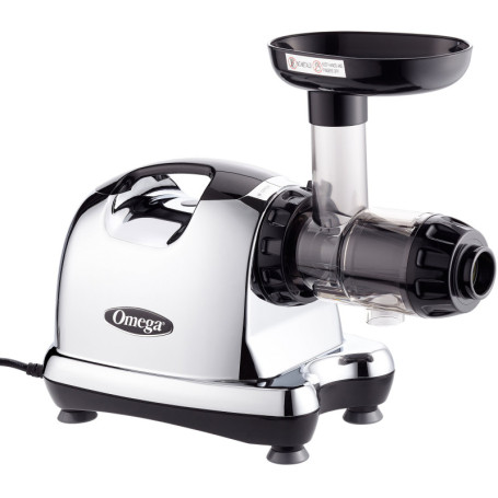 Omega 8226 Extracteur de Jus Chromé 36,8 x 16,5 x 39,4 cm, Argenté