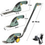 Coupe Bordure + Taille Haie Electrique sans Fil FISHTEC - Cisaille à Gazon 2 Types de Lames : Taille Herbe + Sculpte Haie - Batt