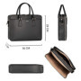 David Jones - Sac à Main Business Porte-Document Cuir PU Rigide Homme - Cartable Travail Affaires Ordinateur Portable Multi Poch