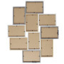 HOME DECO FACTORY - HD4213 - Cadre Photo Multiple Pele-Mele 10 Vues Bois et Blanc deco Souvenir - Beige Marron