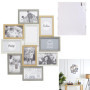 HOME DECO FACTORY - HD4213 - Cadre Photo Multiple Pele-Mele 10 Vues Bois et Blanc deco Souvenir - Beige Marron
