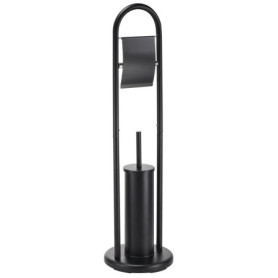 MSV, Combiné pour WC 2 en 1 avec Support WC avec récipient intérieur Amovible pour Brosse WC, Modèle Abby, Brosse WC et Dérouleu