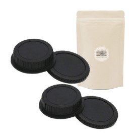 X2 EOS BO Cache Bouchon BOITIER + Arrière pour Objectif Monture Canon EOS EF EF-S Compatible Tous DSLR Canon - ADAPTOUT Marque F