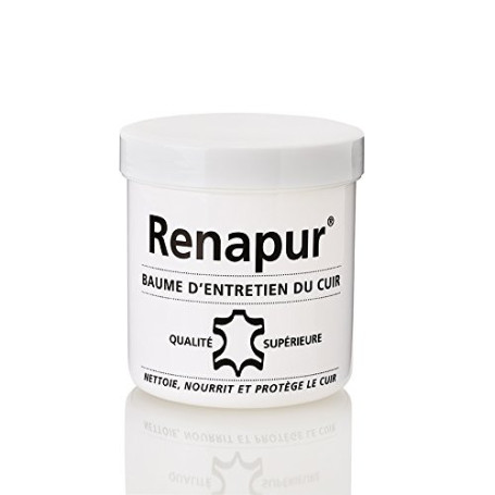 Renapur Baume d'entretien pour le cuir 220ML + 2 éponges (marque Française)