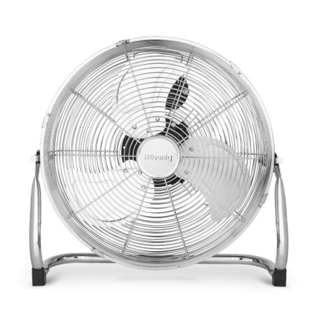 Ventilateur de sol H.Koenig JOE30 Silencieux, Design métal chromé, 40 cm, Haute vitesse, Résistant, 3 vitesses de ventilation, T