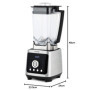 H.Koenig Blender Power+ Puissant 2000W aluminium MXH880 Bol tritan 2L Lames inox, 4Programmes glace pilée smoothie broyer pulse 