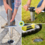GARD & ROCK - Pied amovible pour parasols déportés, en aluminium - Multi-terrains à insérer sur les bases d'ancrage - Fixez soli