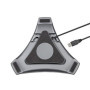 Matosio Octopus Haut-Parleur & Microphone de conférence téléphonique Microphone omnidirectionnel à 360 ° Plug and Play USB pour 